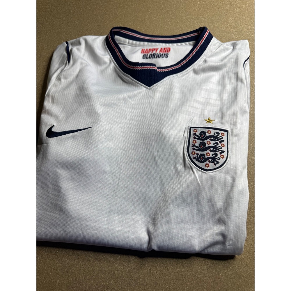 Nike England Bellingham 10 Home Jersey White 2024 Euro World Cup Patch Mens L